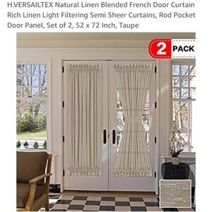 Farmhouse Curtain Panels - Linen blend